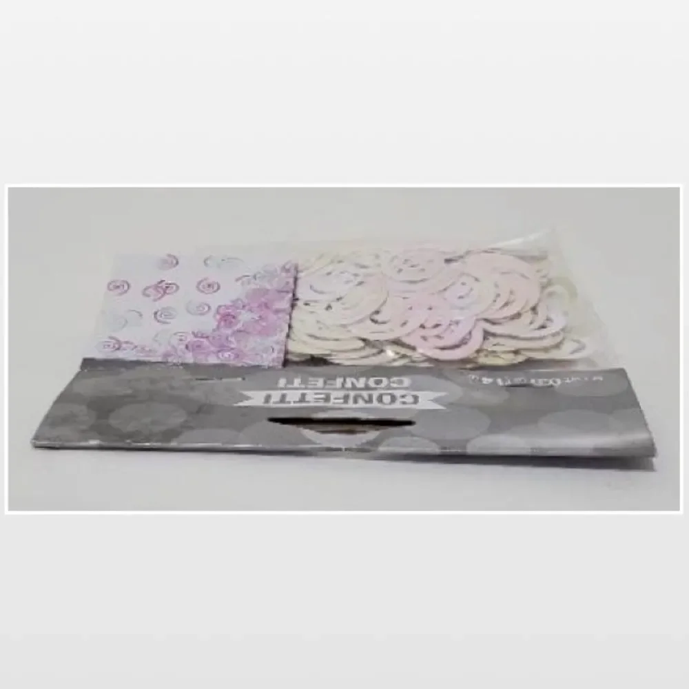 New Confetti White Holographic Party Swirls Home Table Top Decoration NWT